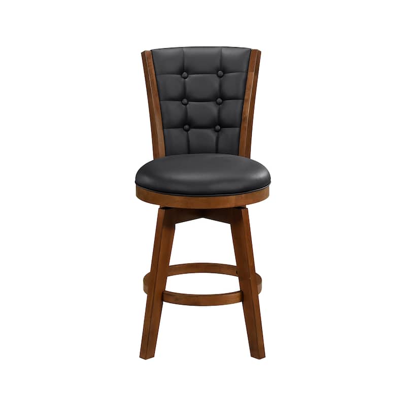 Lantana Faux Leather Swivel Counter Height Chair (Set of 2)
