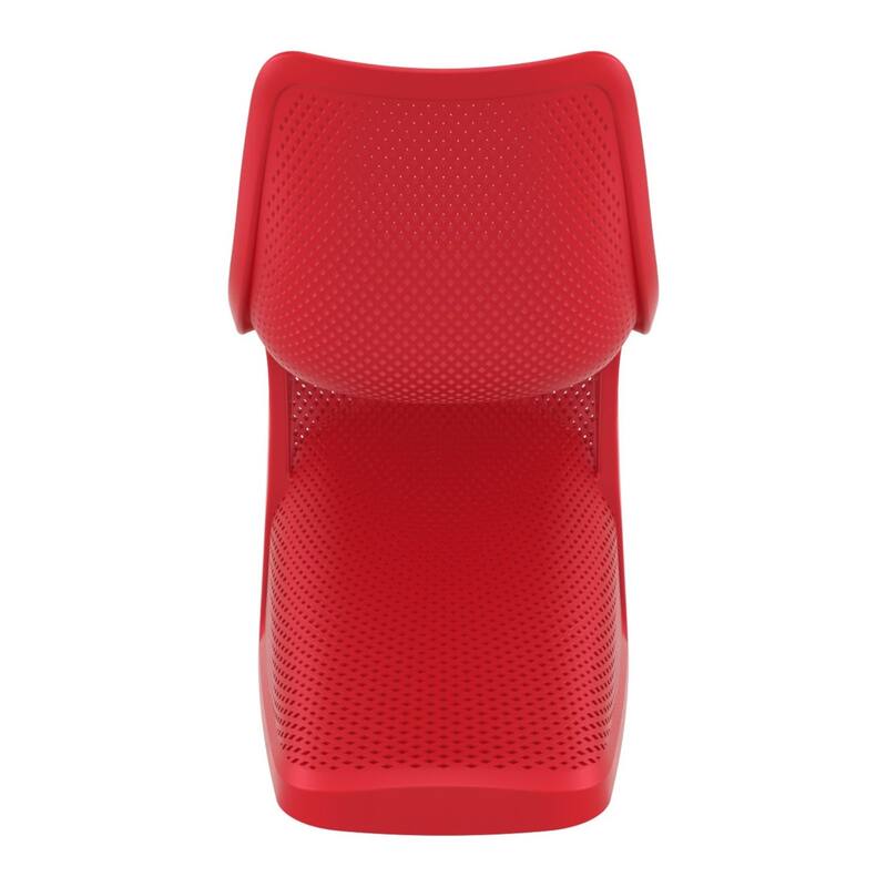 33.5" Red Outdoor Patio Dining Chair