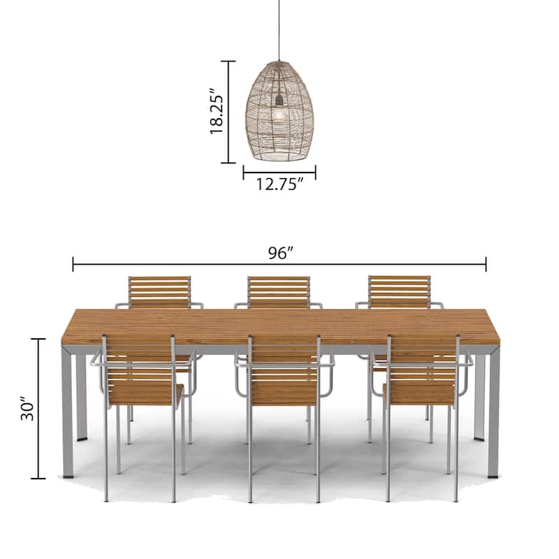 Alessia River of Goods Brass Metal Cone-Shaped Woven Pendant Lamp - 12.25" x 12.25" x 19.5/78.5"