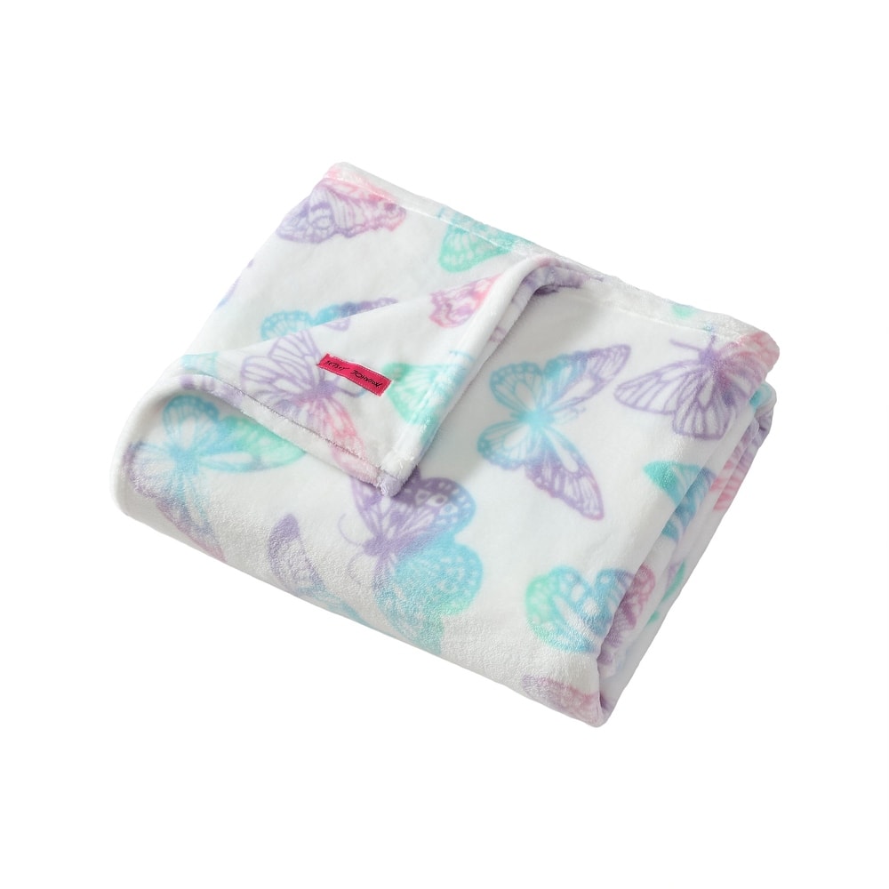 Betsey Johnson Printed Ultra Soft Plush Fleece Throw Blanket