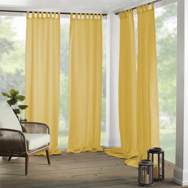 Matine Indoor/Outdoor Tab Top Single Curtain Panel