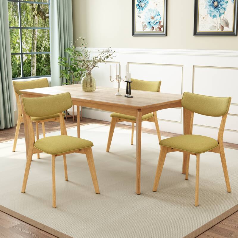 Christopher Knight Home - Mia Wood 5 Pieces Dining Set - Green Tea+Oak+Natural