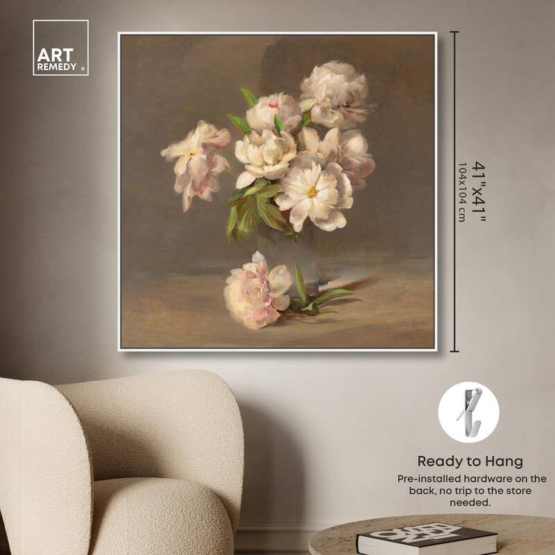 Porter Peonies in a Vase Canvas by Art Remedy