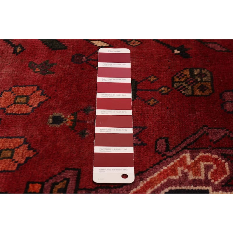 ECARPETGALLERY Hand-knotted Melis Vintage Red Wool Rug - 3'11 x 7'7