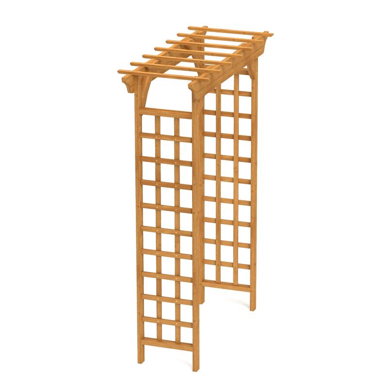 GDF Studio - Outdoor Wooden Wedding Arbor Trellis Arch for Garden and Ceremony Decor