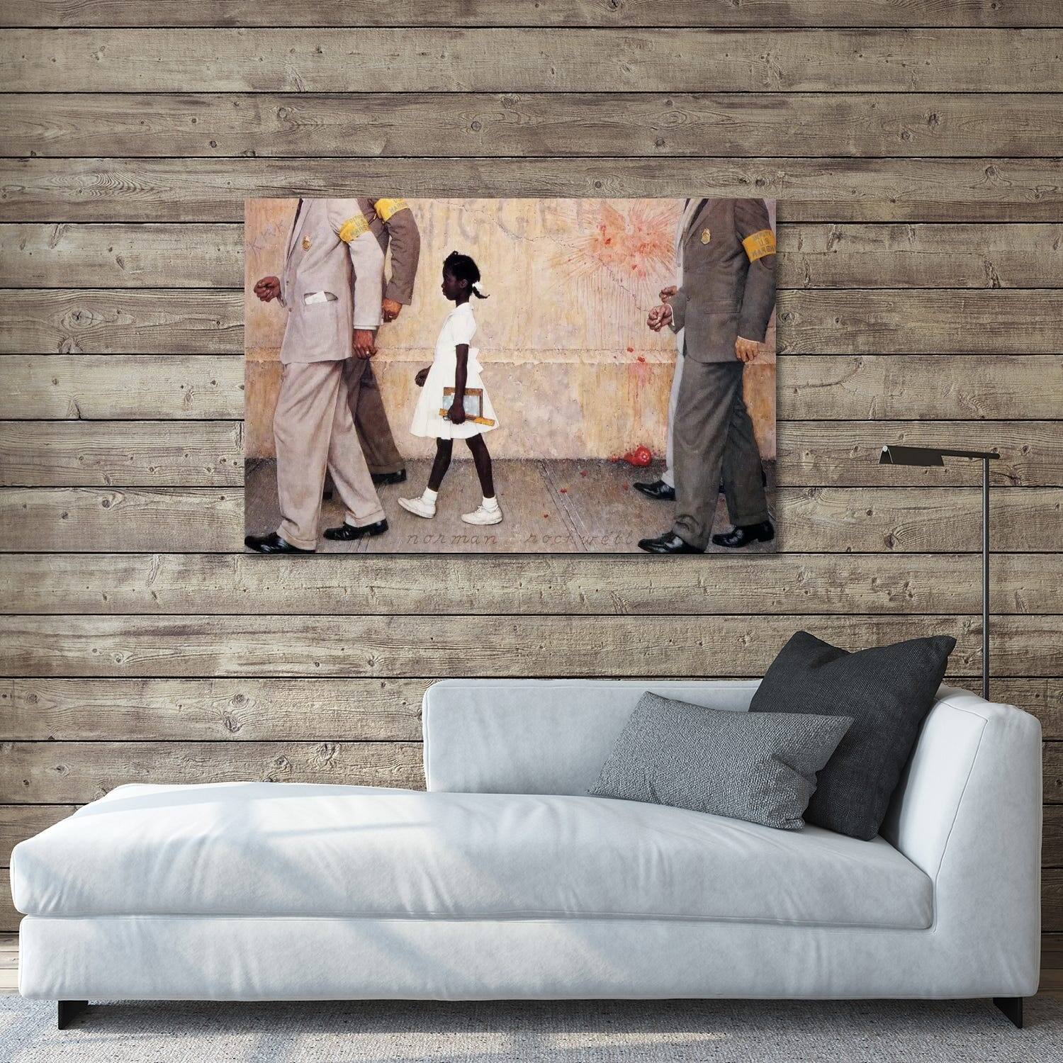 The Problem We All Live With (Ruby Bridges) Print On Acrylic Glass by Norman Rockwell Bed Bath