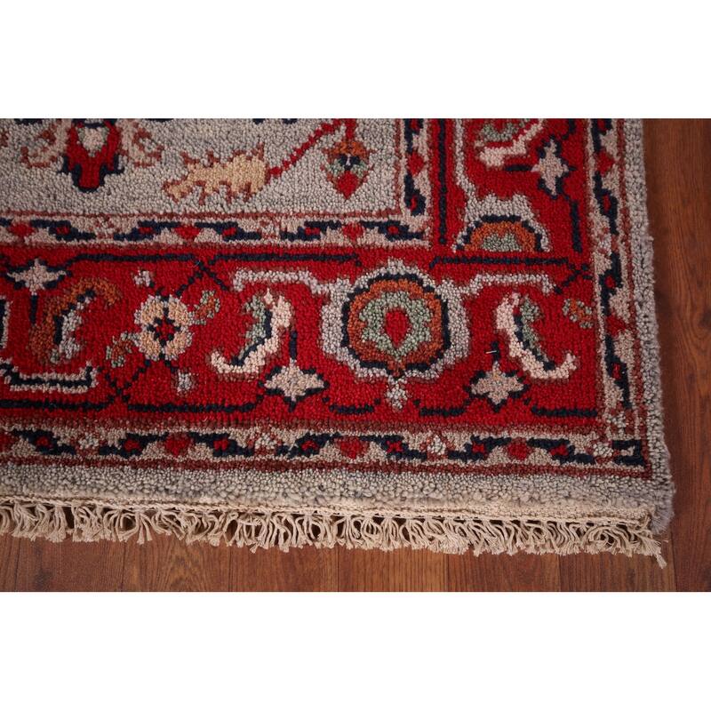 Heriz Serapi Oriental Accent Rug Handmade Wool Carpet - 4'0" X 5'11"