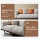 preview thumbnail 9 of 11, Mid-Century Modern 4 Seater Sofa Walnut Cotton Linen Upholstery, Removable Washable Covers, Deep Cushions with Pillows