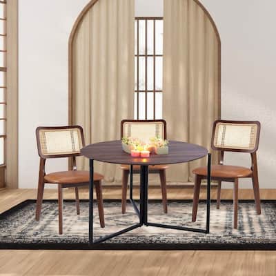 43" Trifold Multi-Use Round Table in Walnut