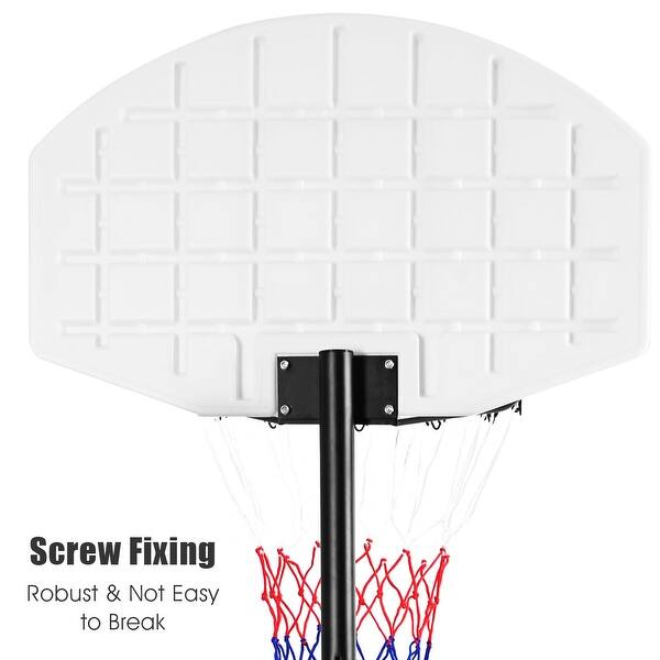 Shop Costway Adjustable Basketball Hoop System Stand Kid Indoor Outdoor Net Overstock 18820004
