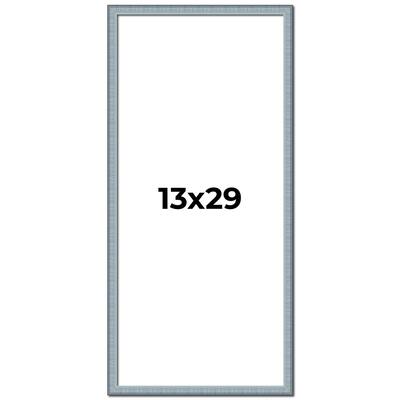 13x29 Frame Rustic Sky Blue Solid Wood Picture Frame | 0.75 Inch