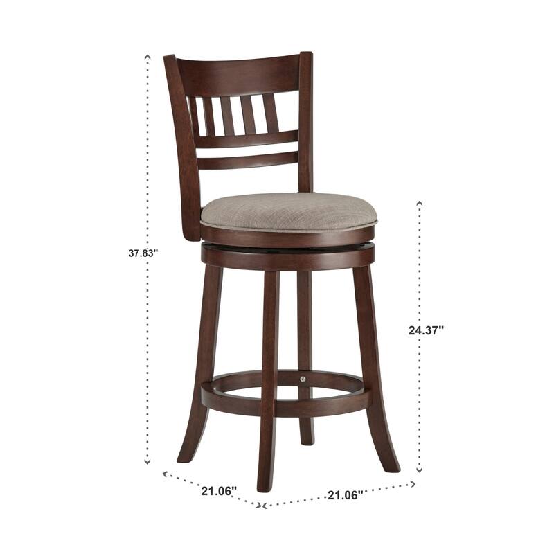 Verona Linen Lattice Back Swivel 24-inch Counter Height Stool by iNSPIRE Q Classic