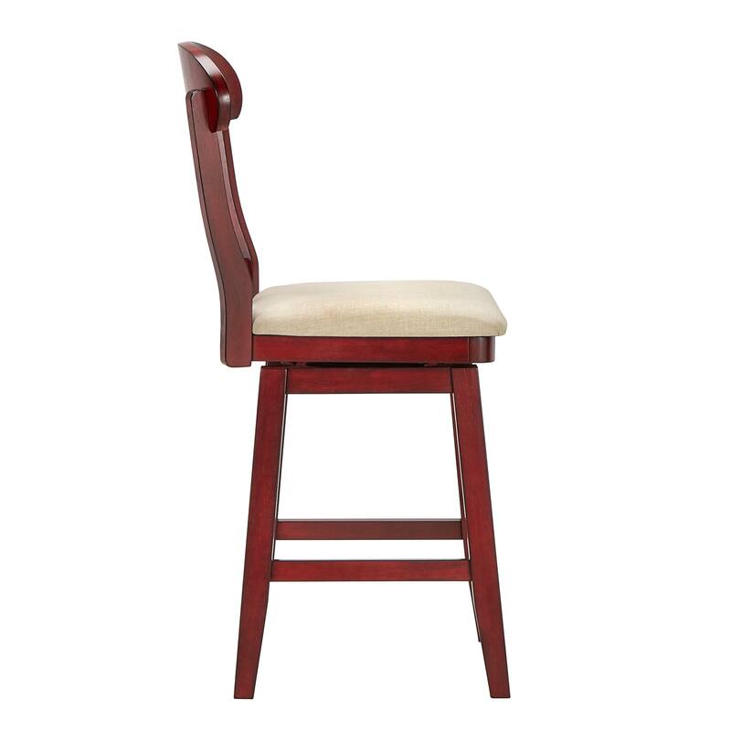 Eleanor Napoleon Back Wood Swivel Chair by iNSPIRE Q Classic