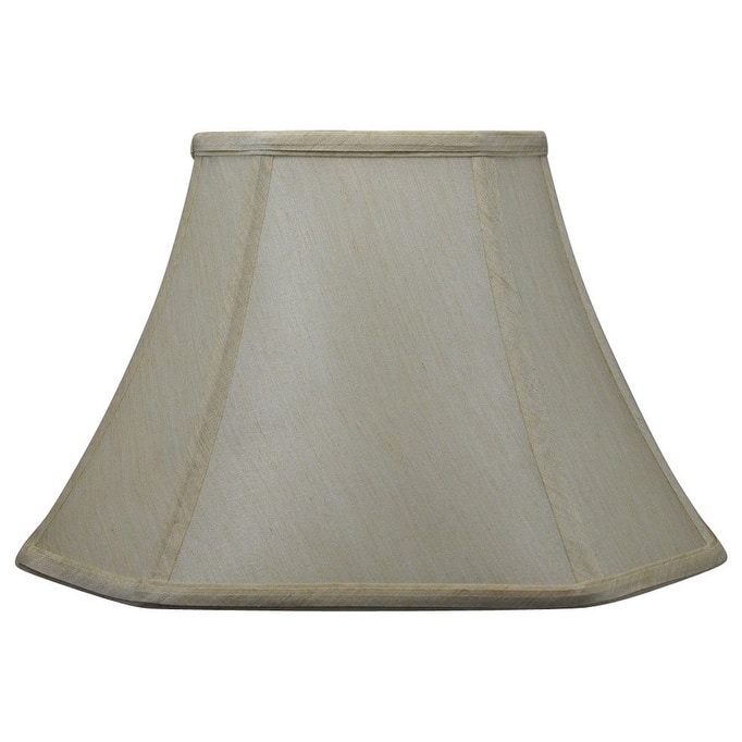 Silk Square Cut Lampshade, 6" Top, 12" Bottom, 8" Height - Cream