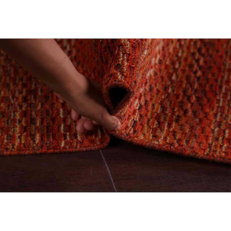 Geometric Contemporary Oriental Moroccan Area Rug Wool Handmade - 5'3" x 7'6"