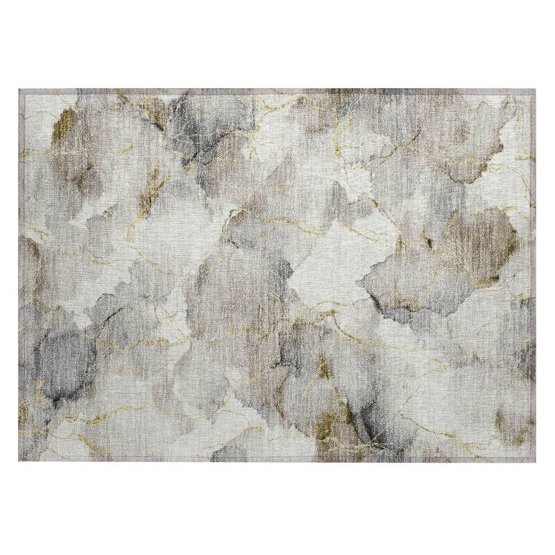 Machine Washable Indoor/ Outdoor Modern Brighton Chantille Rug