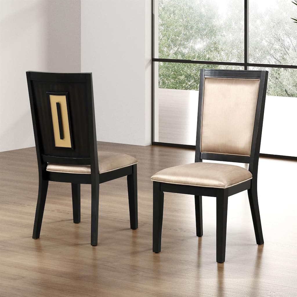Side Chairs Set Modern Espresso Finish