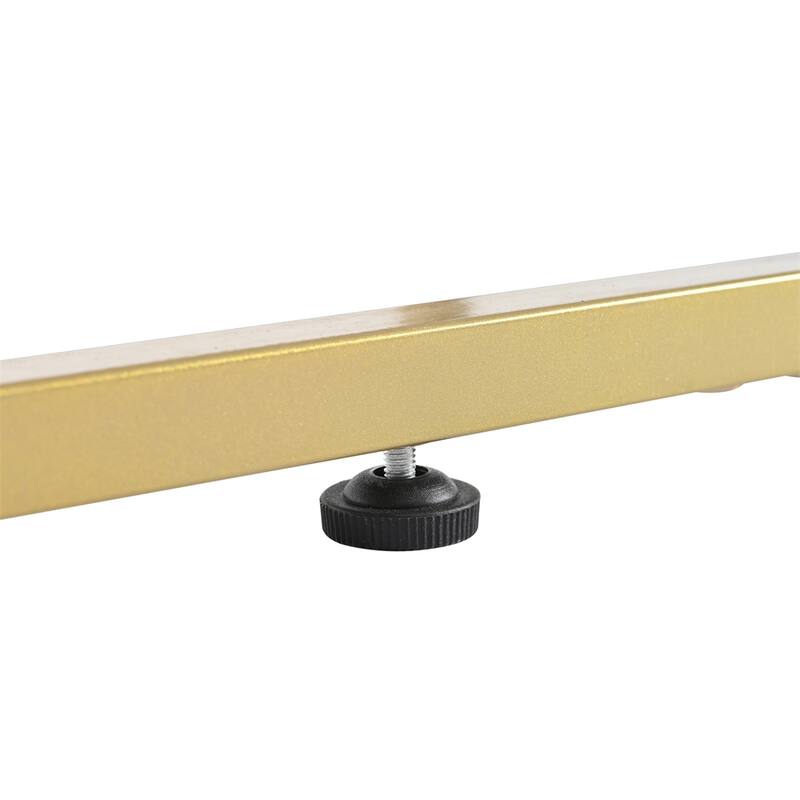 Modern TV Stand with Metal Legs and Gold Handles,Media Console Table