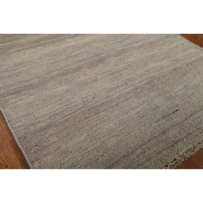 Striped Gabbeh Modern Foyer Rug Handmade Wool Carpet - 2'8"x 3'11"