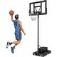 preview thumbnail 17 of 15, 4.25-10 Feet Adjustable Basketball Hoop System with 44 Inch Backboard