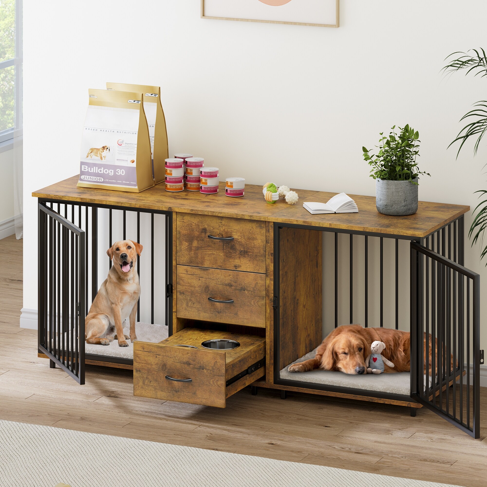 2 in 1 dog crate hot sale
