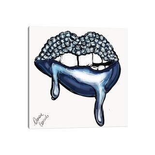 iCanvas "Dripping Blue" by AtelierConsolo Canvas Print - Bed Bath ...