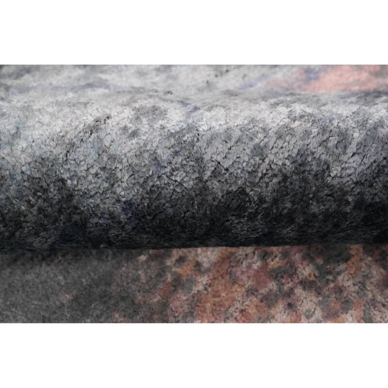 Hand Knotted Oriental Viscose Silk Carpet Modern All-Over Multi-Colored Abstract Area Rug - 7' 8'' X 5' 8''