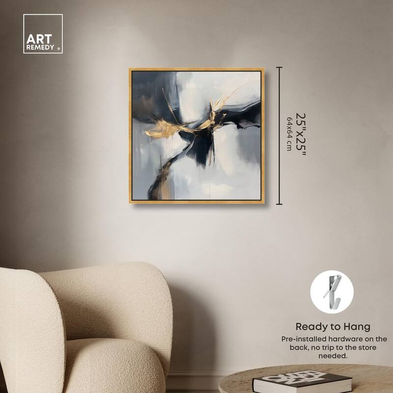 Golden Fissure I Canvas by Art Remedy