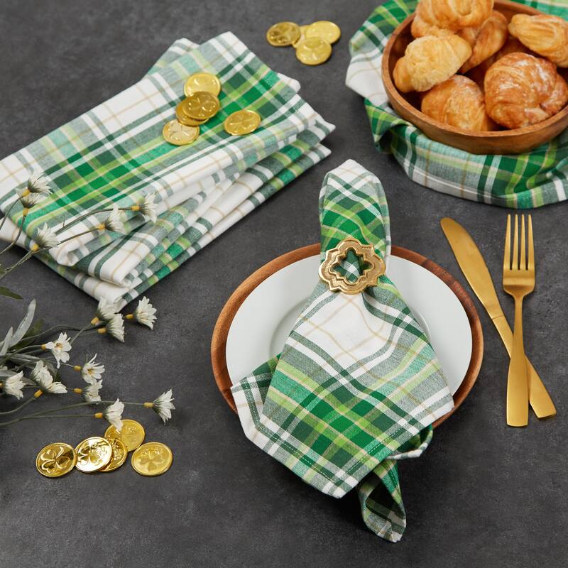 St. Paddy Plaid Napkin Set of 6 - 20x20