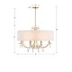 preview thumbnail 8 of 7, Rollins 8 Light Antique Gold Chandelier - 32"W x 24"H