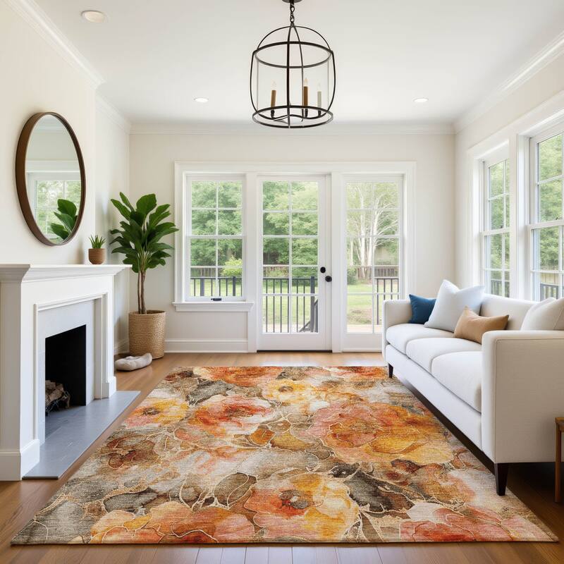 Premium Washable Super Soft Modern Floral Mayfield Rug