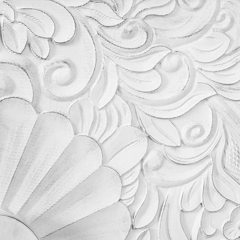 Lily Carved Flower Door Large Storage Sideboard Cabinet with Shelves by GDFStudio