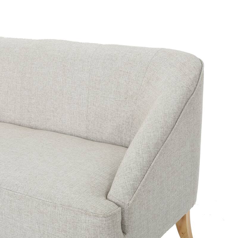 Loveseat Sofa Recliner Sofa with Birch Legs, Comfortable 2-Seater Fabric Couch Accent Sofa for Living Room
