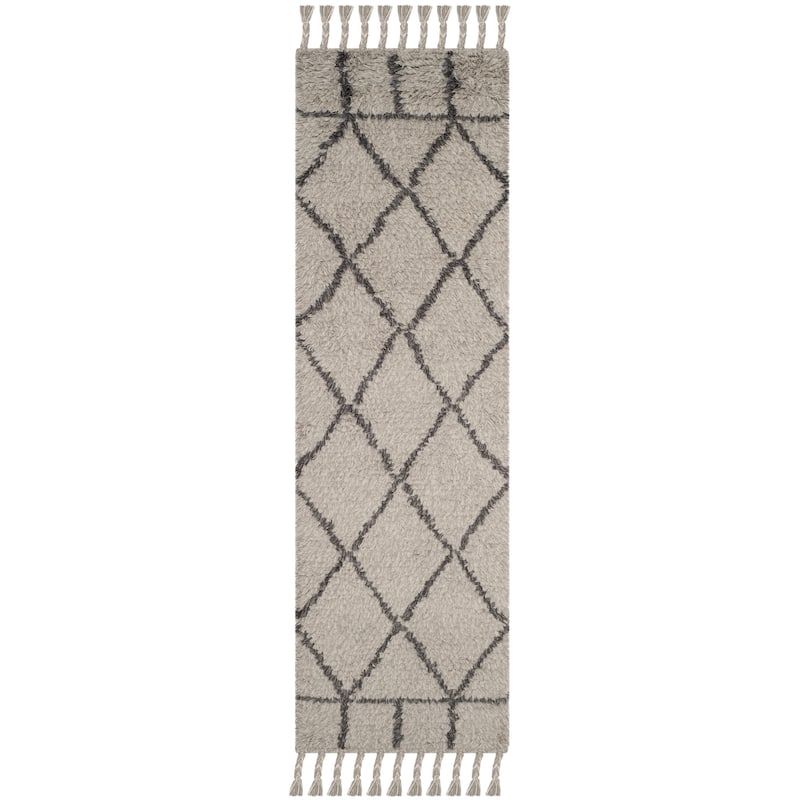 SAFAVIEH Handmade Casablanca Shag Magarete Tribal Wool Rug