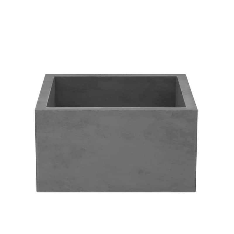 Ventana 15-inch NativeStone Concrete Bar/ Prep Sink - 15" x 15" x 8" - Slate