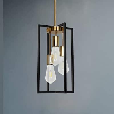3 light industrial hanging lamp rectangle black pendant light kitchen island hanging lamp