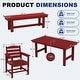 preview thumbnail 92 of 94, 6-Piece HDPE Outdoor Dining Table Sets with Umbrella Hole - 1-Table 4-Chairs-1-Bench