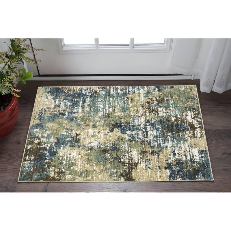 HomeRootsAbstract Modern Rectangle Area Rug - 60.24' X '39.37' X '0.39
