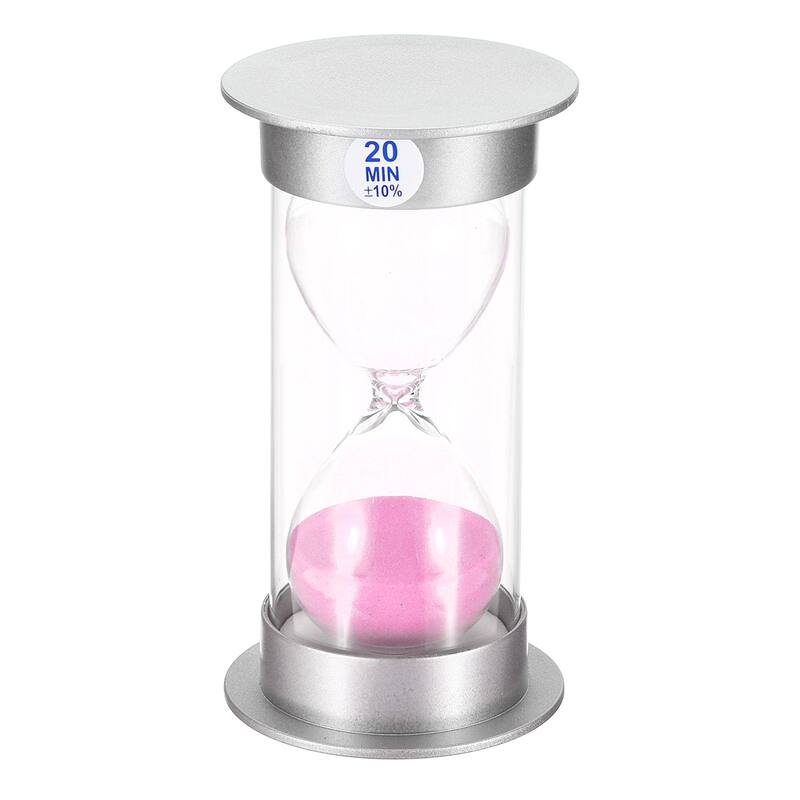 20 Minute Sand Timer, Sandy Clock Count Down Sand Glass, Pink Sands