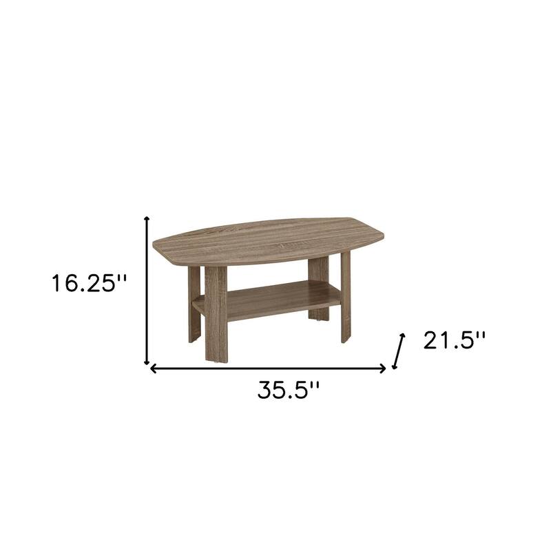 HomeRoots Dark Taupe Table Set - 3Pcs Set - 35.5 x 21.5 x 16.25