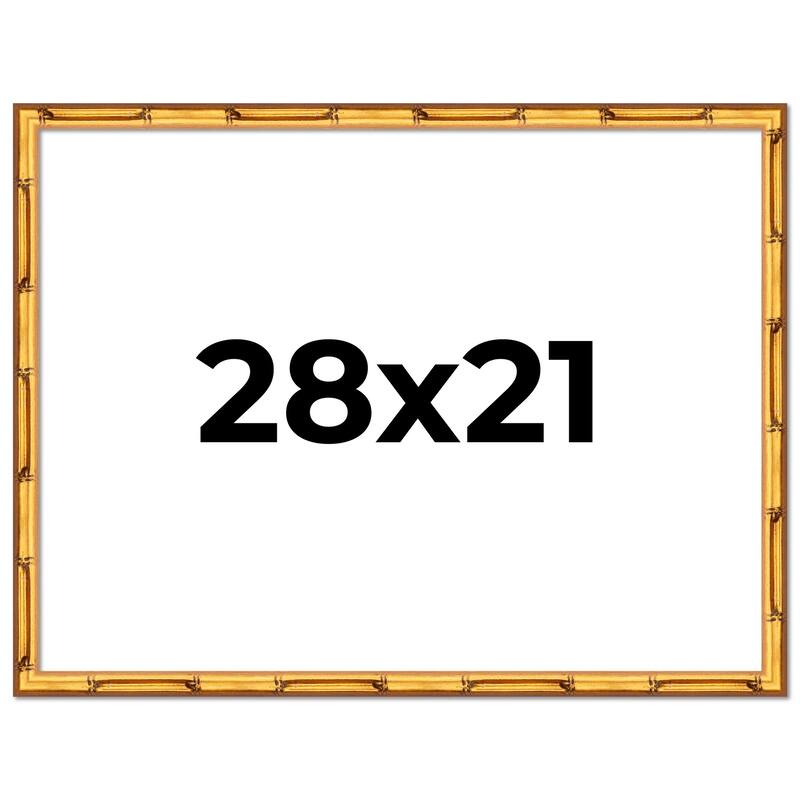 28x21 Frame Gold Bamboo Picture Frame - Complete Modern Photo Frame