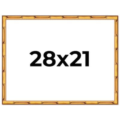 28x21 Frame Gold Bamboo Picture Frame - Complete Modern Photo Frame