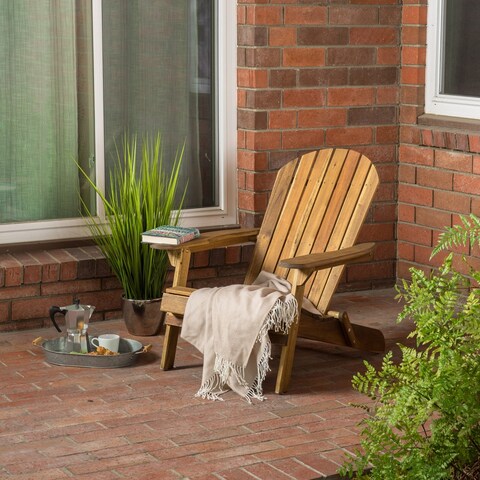 Outdoor Acacia Wood Adirondack Chair, Simple Design Chair