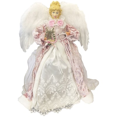 15" Mauve Victorian Angel Tree Topper