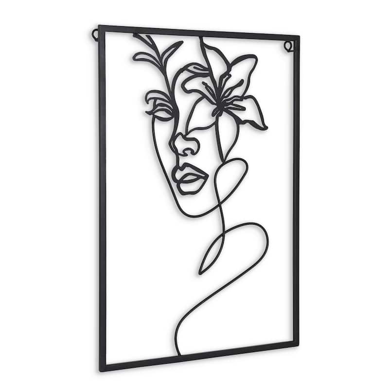 Haven & Holly, Floral Metal Wall Decor - HOLLY