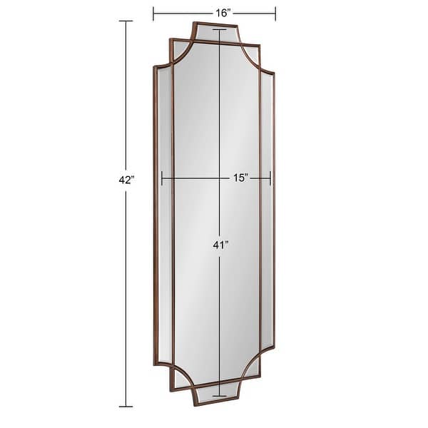 dimension image slide 14 of 18, Kate and Laurel Minuette Traditional Decorative Framed Wall Mirror