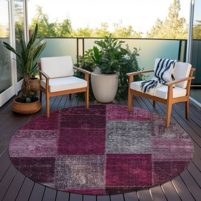 Machine Washable Indoor/ Outdoor Chantille Vintage Oriental Rug