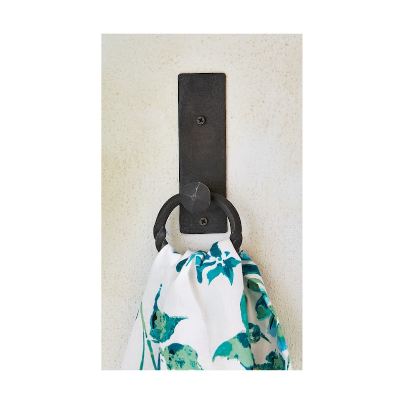 Twisted Forged Black Iron Door Knocker - Summer Holiday Decor - 6.1 in L x 3.5 in W x 0.5 in H - Easy to Clean