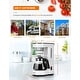 preview thumbnail 7 of 5, Commercial CHEF Coffee Maker, Drip Coffee Maker with Pour Over Filter, White