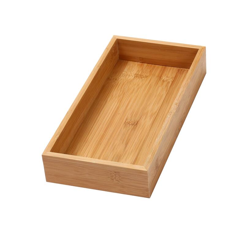 YBM Home Bamboo Kitchen Drawer Organizer Storage Box - 6x12x2 inch